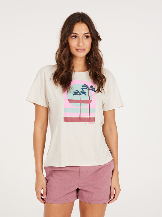 Protest Glassy T-Shirt in Off White