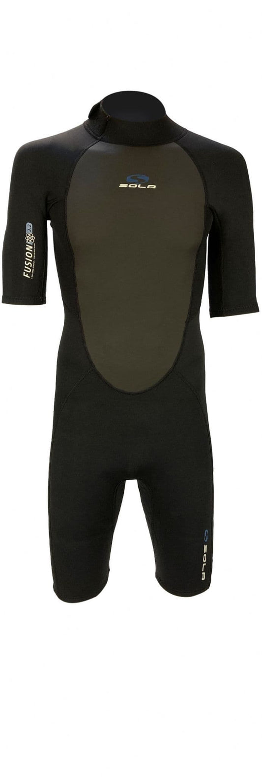 Sola Fusion 3/2 BZ Mens Shortie Wetsuit in Black