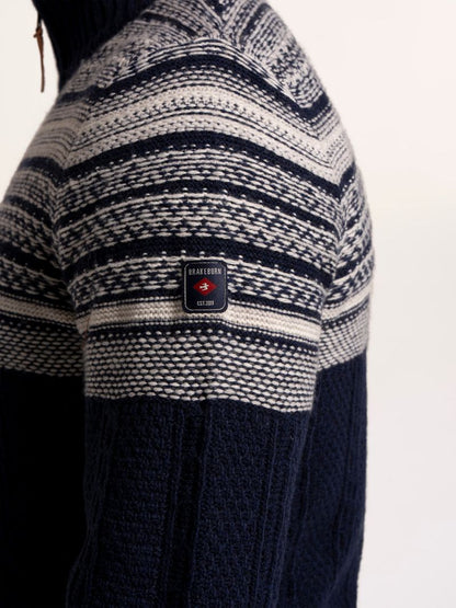 Brakeburn Crossharbour Fairisle 1/2 Neck Knitted Jumper