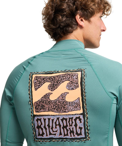 Billabong Re-Issue Rash Vest in Green