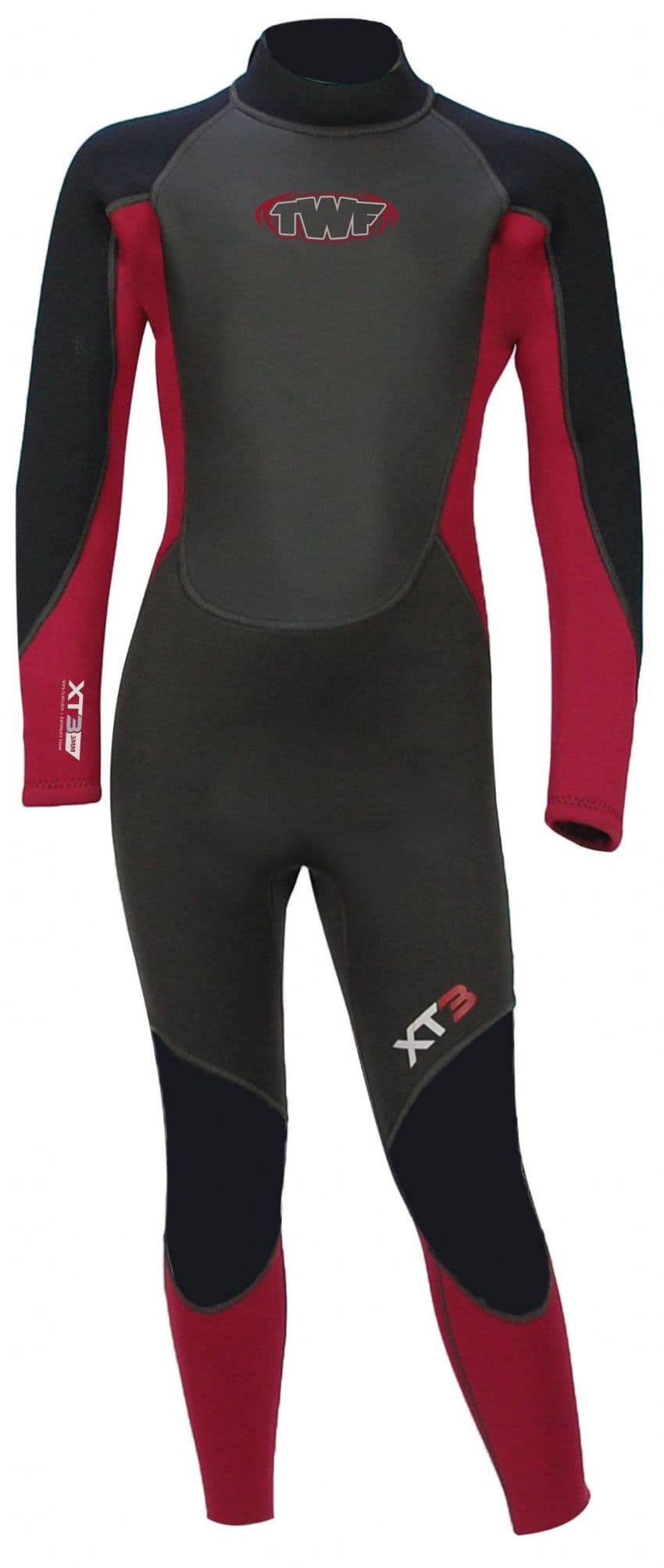 TWF XT3 3/2 BZ Kids Fullsuit in Crimson/Asphalt