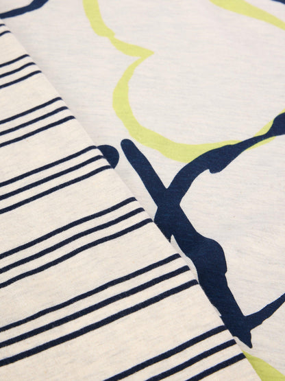 White Stuff Clara Long Sleeved Top in Natural Print