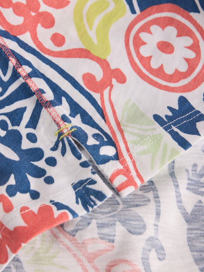 White Stuff Abbie T-Shirt in Navy Multi