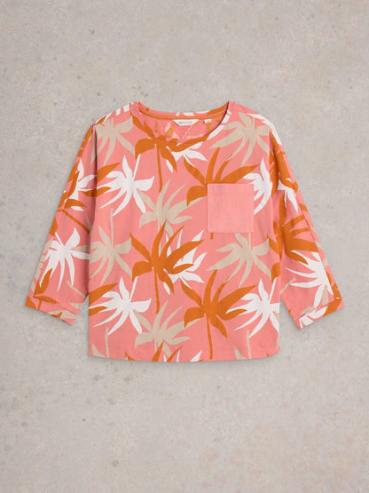 White Stuff Demi Dolman Top in Coral