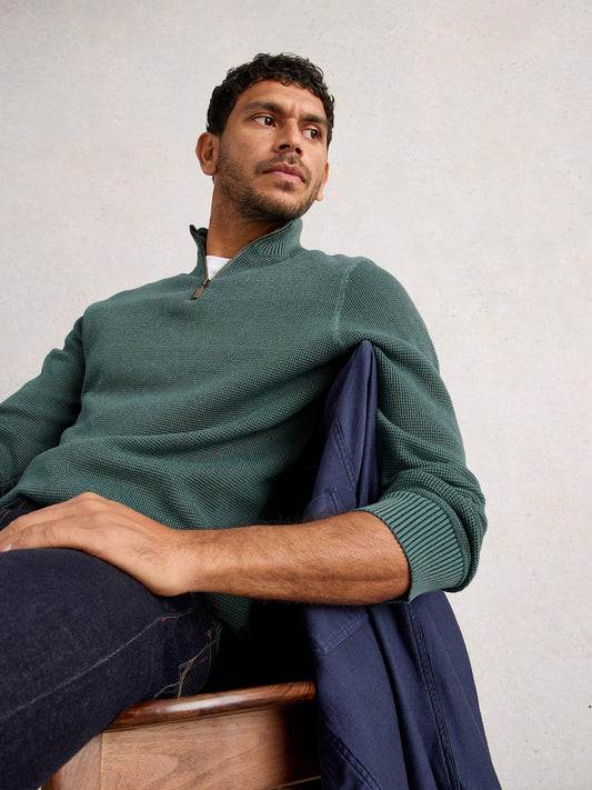 White Stuff Attadale Jumper in Dark Green