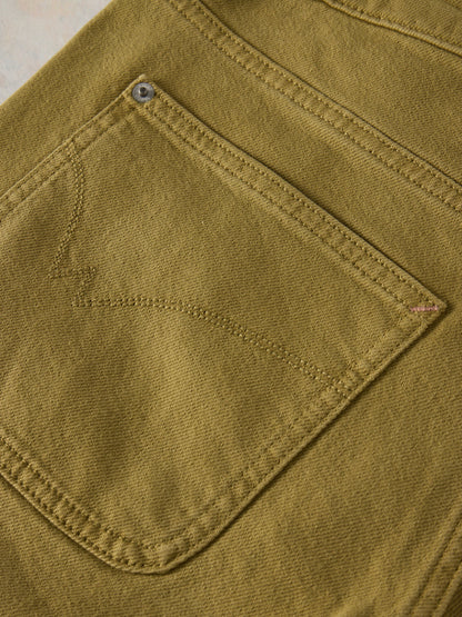 White Stuff Tia Wide Leg Crop Jean in Khaki Green