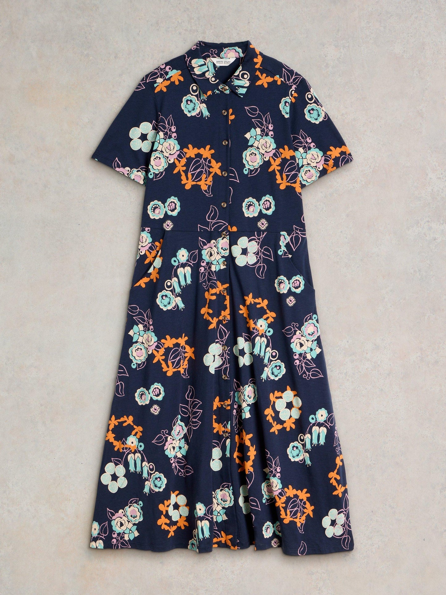 White Stuff Rua Jersey Shirt Dress