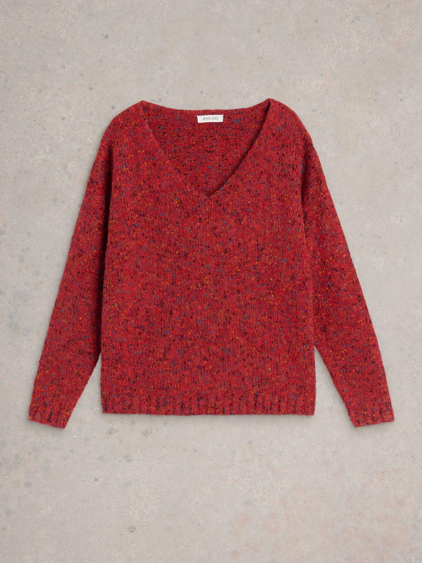 White Stuff Texture V Neck Jumper
