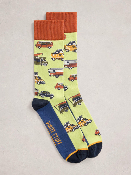 White Stuff Novelty Ankle Socks in Light Green