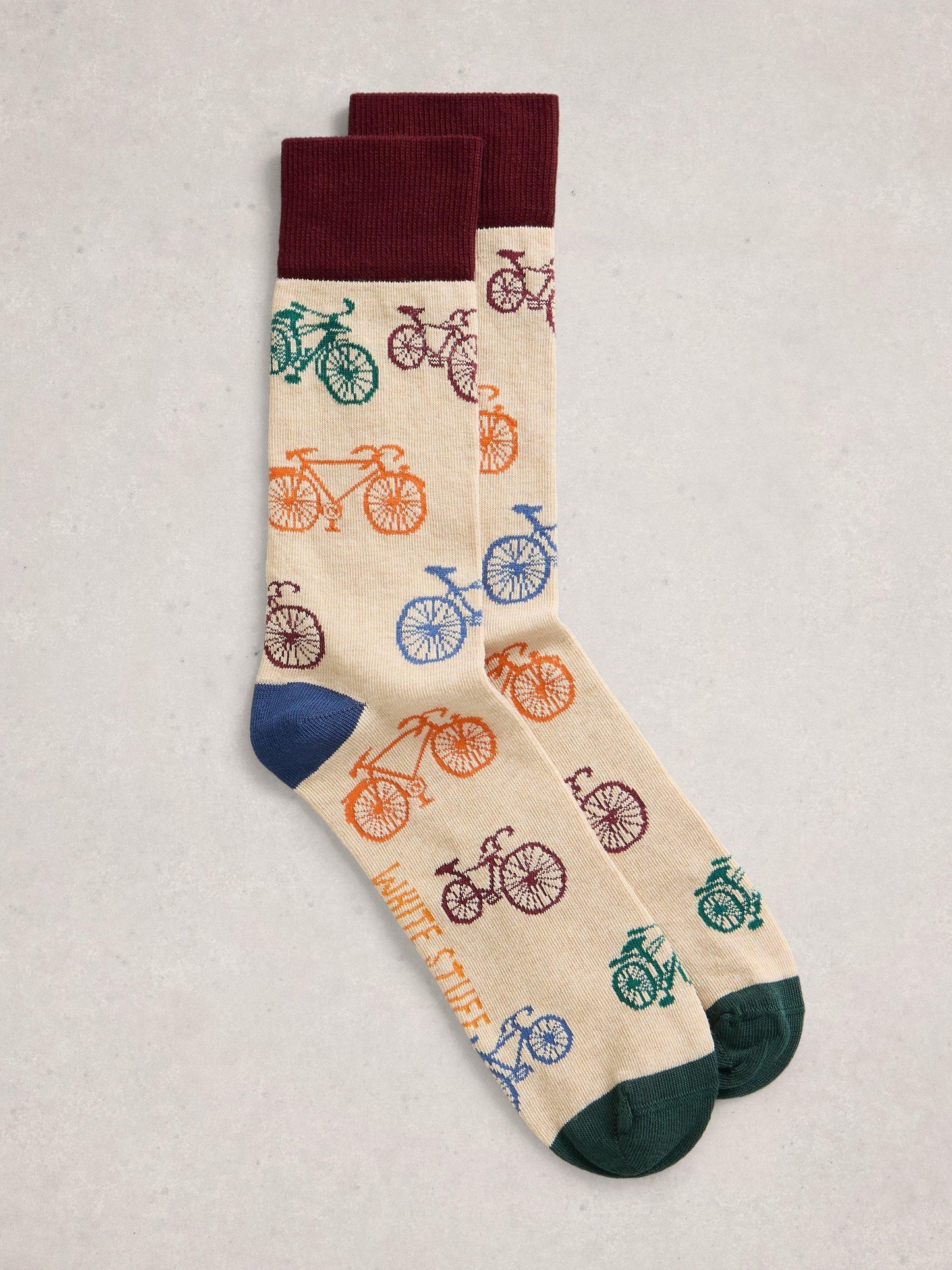 White Stuff Novelty Ankle Socks in Natural Multi