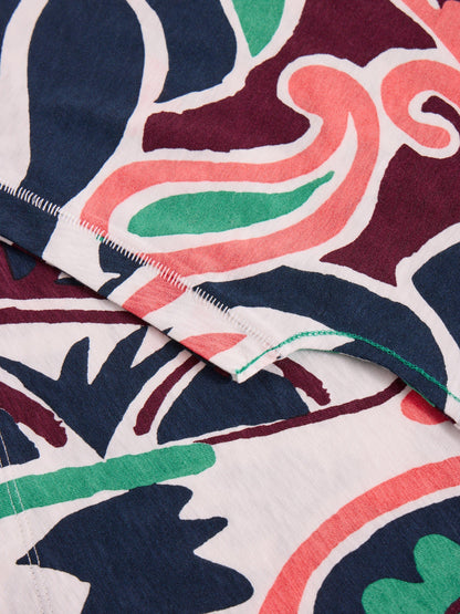 White Stuff Nelly Notch Tee in Natural Multi