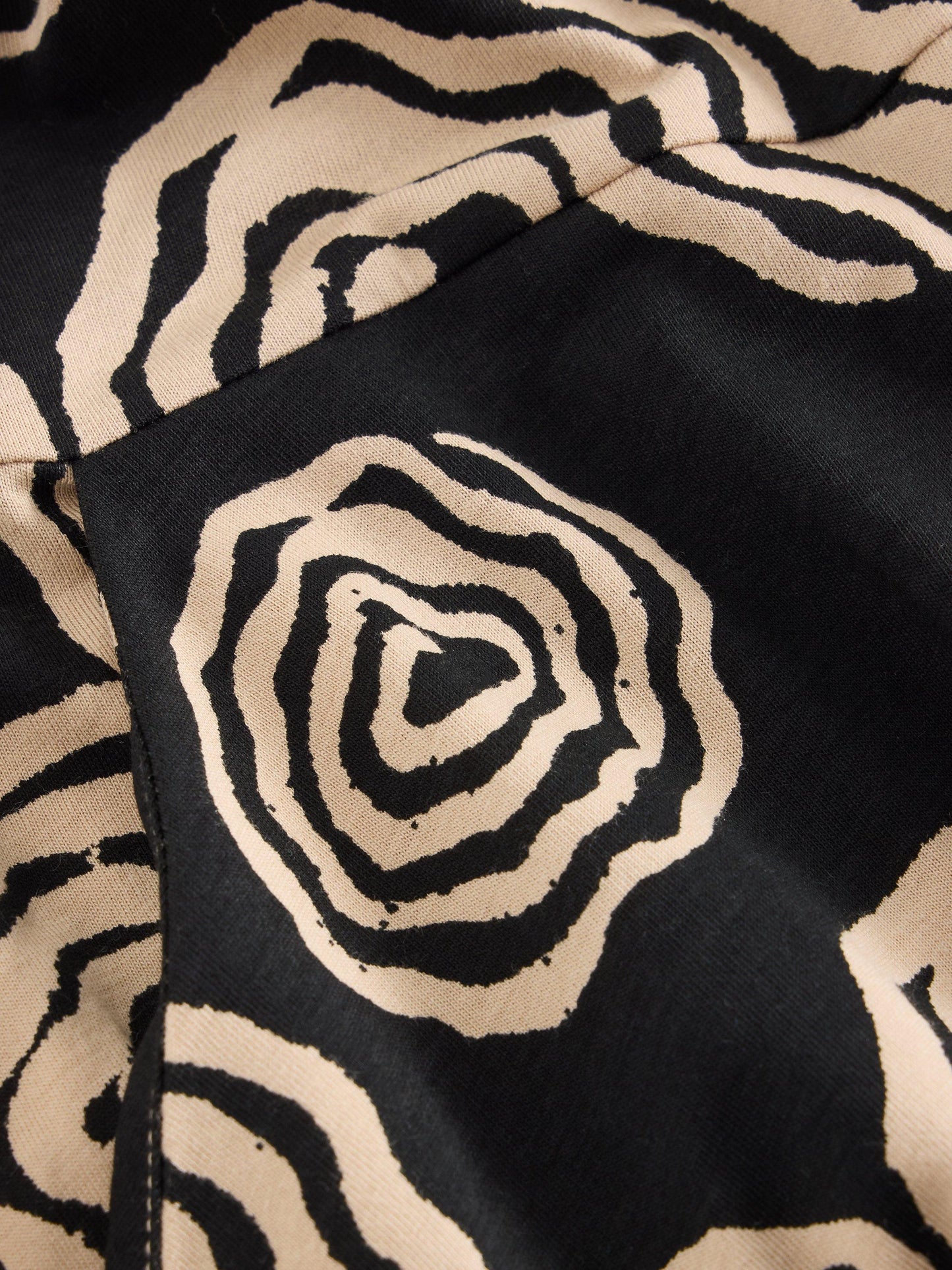 White Stuff Rua Jersey Shirt Dress in Black Print