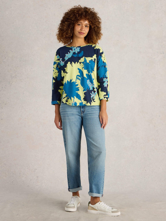 White Stuff Demi Dolman in Yellow Print