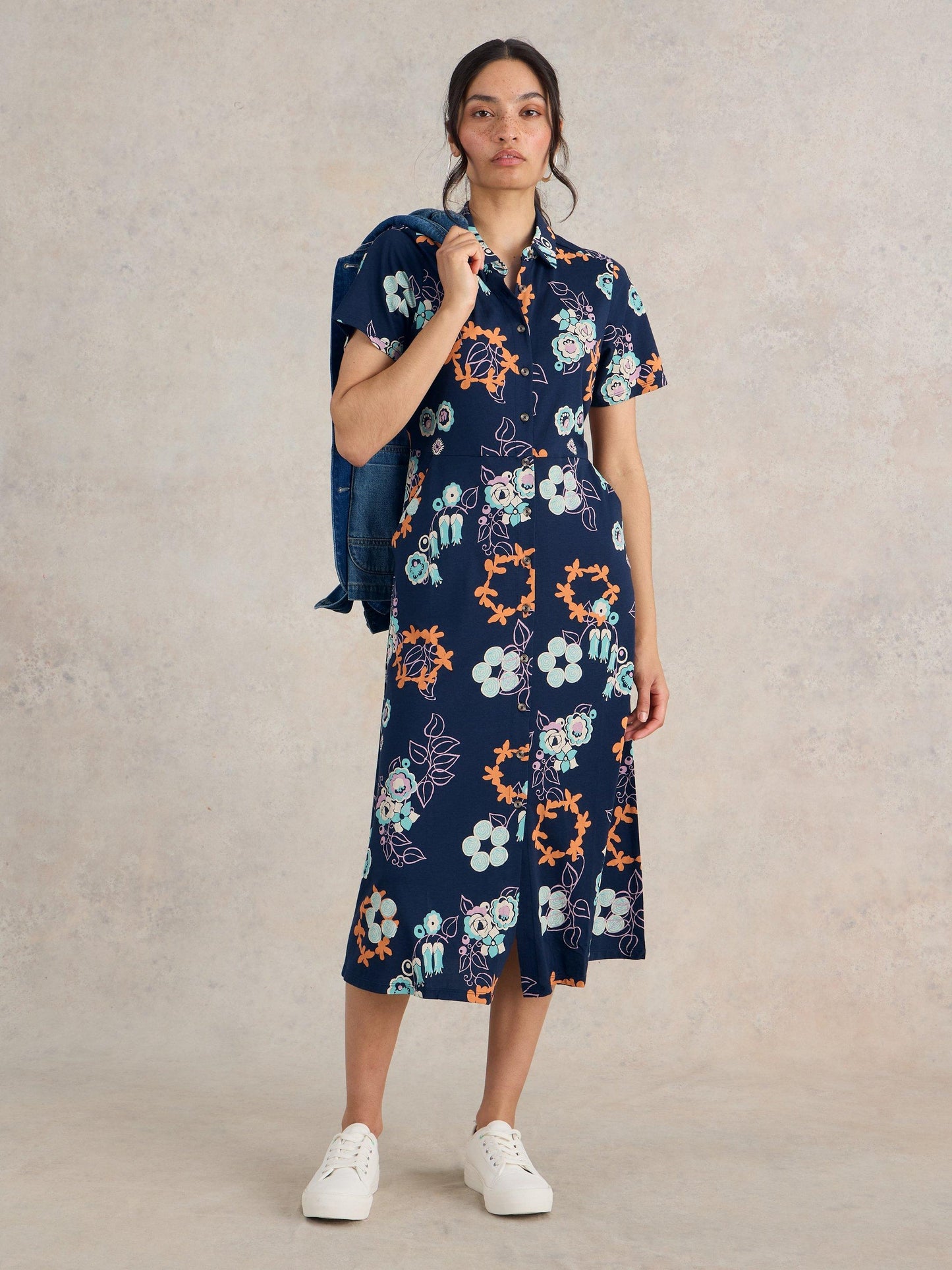 White Stuff Rua Jersey Shirt Dress
