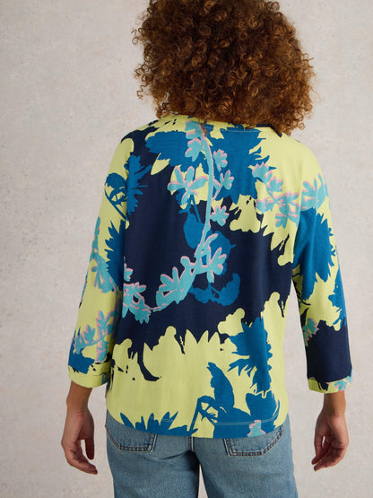 White Stuff Demi Dolman in Yellow Print