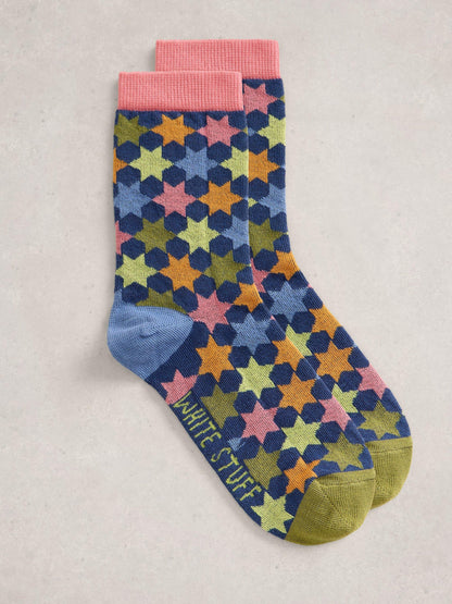 White Stuff Novelty Star Ankle Socks