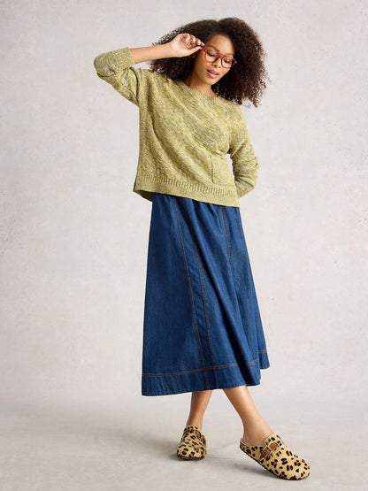 White Stuff Victoria Jumper in Mustard