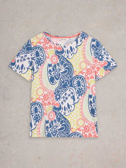 White Stuff Abbie T-Shirt in Navy Multi