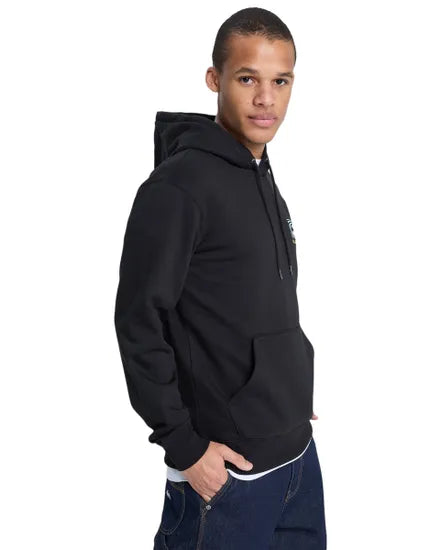 Quiksilver Screen Print Classic Hoodie in Black