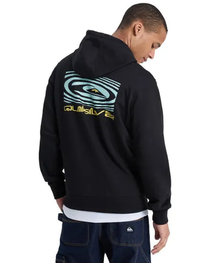 Quiksilver Screen Print Classic Hoodie in Black