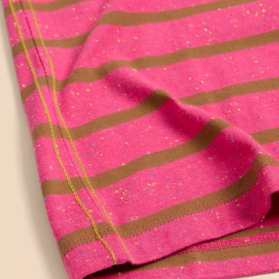 White Stuff Nelly Notch NEP Tee in Pink Multi