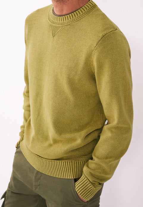 White Stuff Cliffton Crew Sweat in Mid Yellow