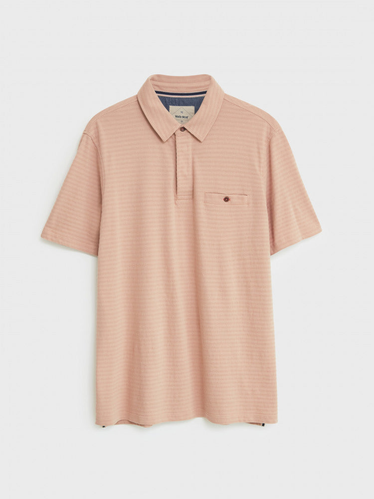 White Stuff Morely Polo Shirt in Dark Pink