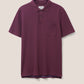 White Stuff Grantham waffle polo in mid plum