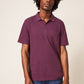 White Stuff Grantham waffle polo in mid plum