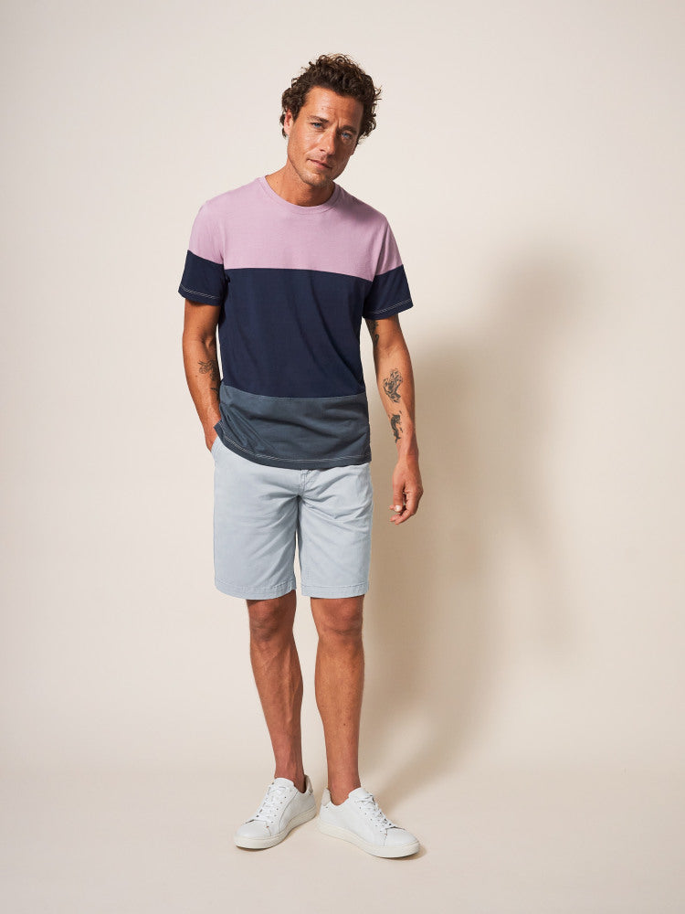 White Stuff Sutton Organic Chino Shorts in Light Grey