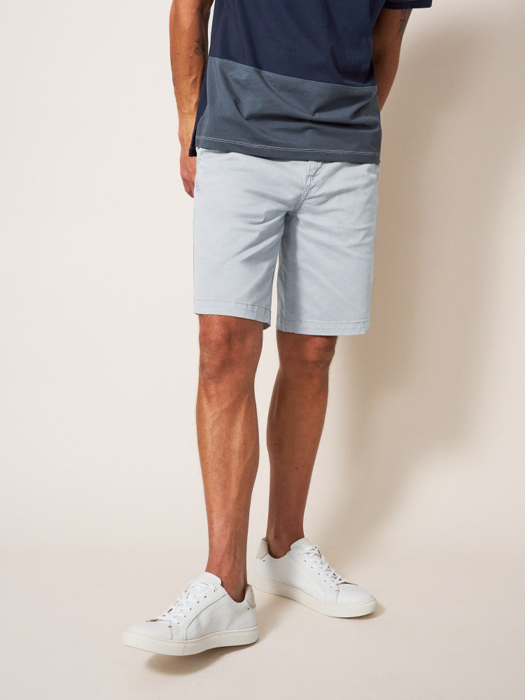 White Stuff Sutton Organic Chino Shorts in Light Grey