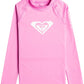 Roxy Girls Whole Hearted Long Sleeved Rash Vest in Pink