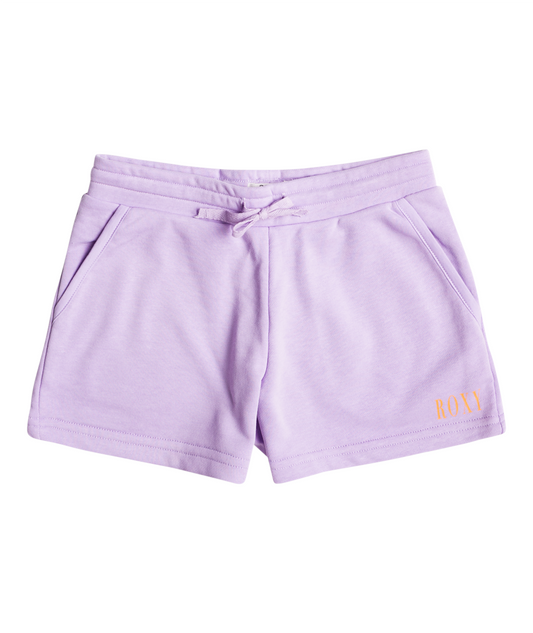 Roxy Happiness Forever Girls Sweat Shorts in Purple Rose