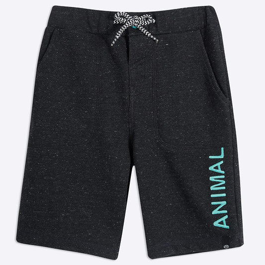 Animal Cove Sweat Shorts in Black