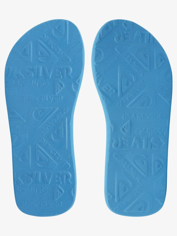 Quiksilver Boys Molokai Stitchy Flip Flops in Blue/Grey/Blue