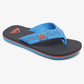 Quiksilver Boys Molokai Stitchy Flip Flops in Blue/Grey/Blue