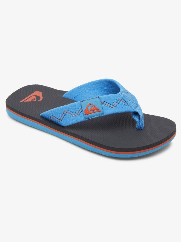 Quiksilver Boys Molokai Stitchy Flip Flops in Blue/Grey/Blue