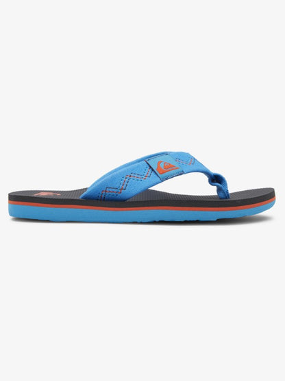 Quiksilver Boys Molokai Stitchy Flip Flops in Blue/Grey/Blue