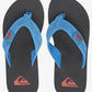 Quiksilver Boys Molokai Stitchy Flip Flops in Blue/Grey/Blue