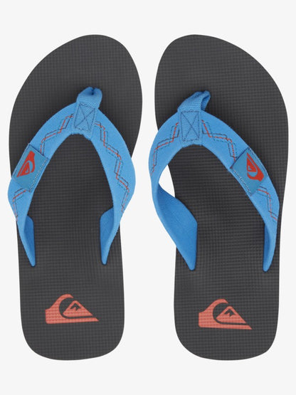 Quiksilver Boys Molokai Stitchy Flip Flops in Blue/Grey/Blue