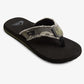 Quiksilver Monkey Abysss Flip Flops in Green/Brown/Black