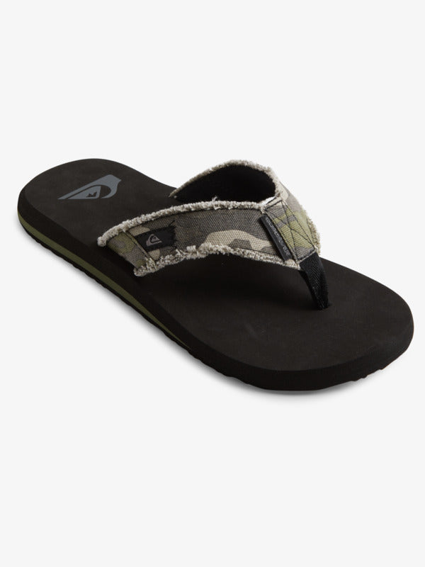 Quiksilver Monkey Abysss Flip Flops in Green/Brown/Black