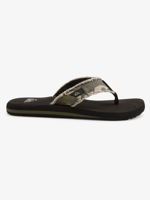 Quiksilver Monkey Abysss Flip Flops in Green/Brown/Black