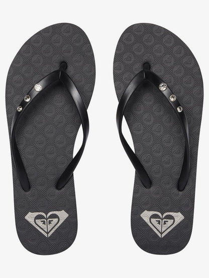 Roxy Viva Gliz Flip Flops in Black