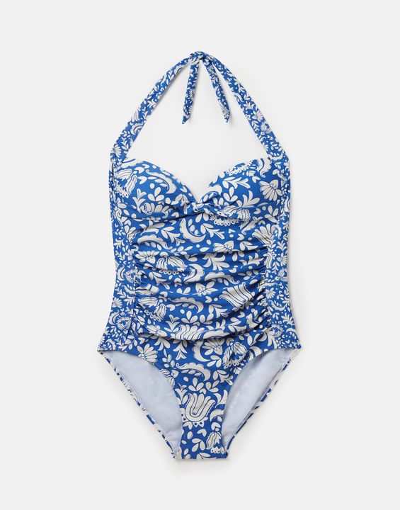 Joules Jasmine Null Swimsuit in Blue Mosaic