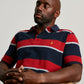 Joules Filbert Polo Shirt in Red Navy Stripe