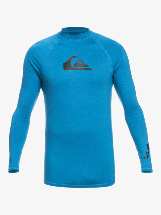 Quiksilver All Time Long Sleeve Rash Vest In Blue