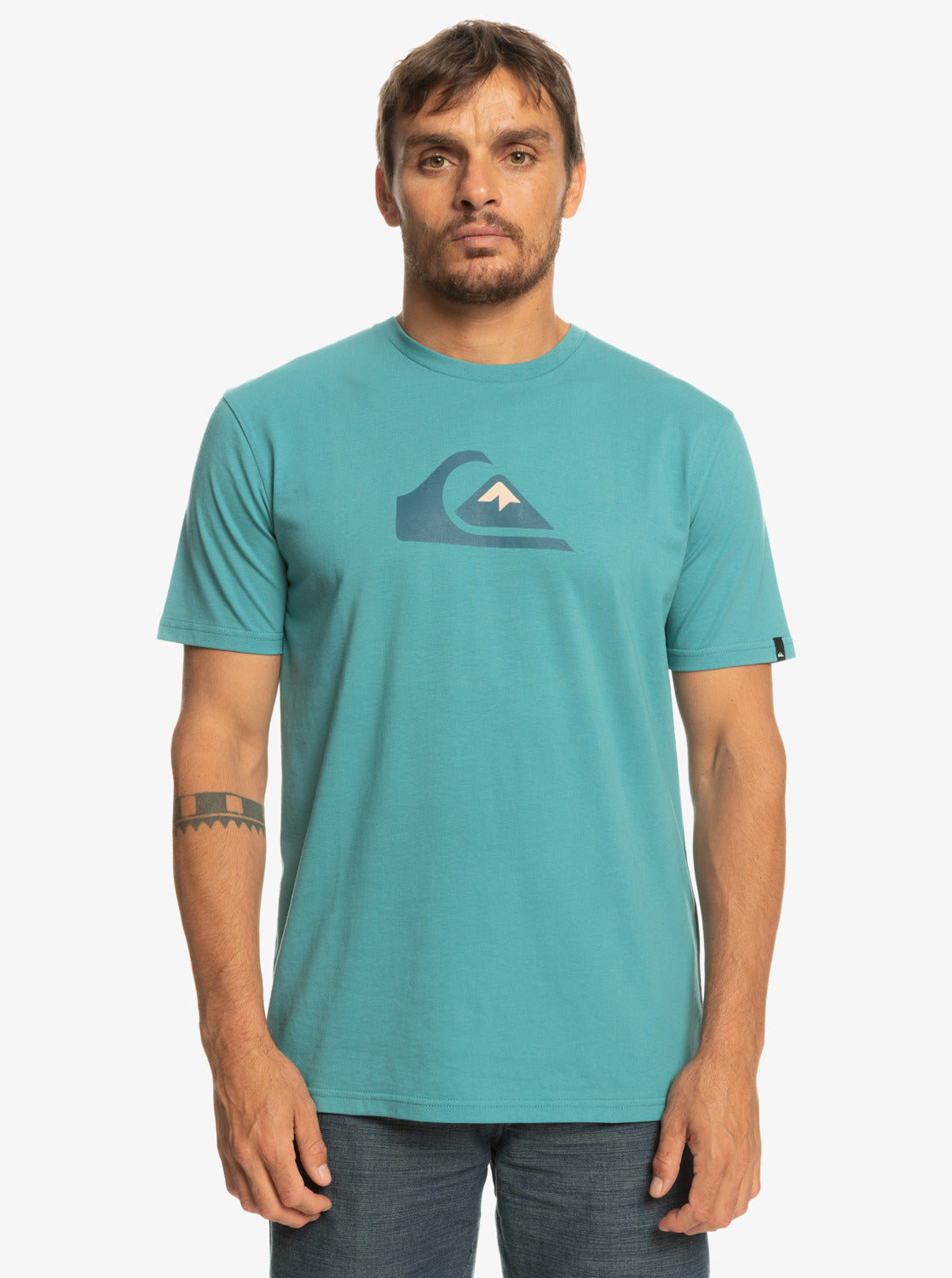 Quiksilver Comp Logo T-Shirt in Brittany Blue