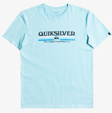 Quiksilver All Lined Up Tee in Aqua Blue