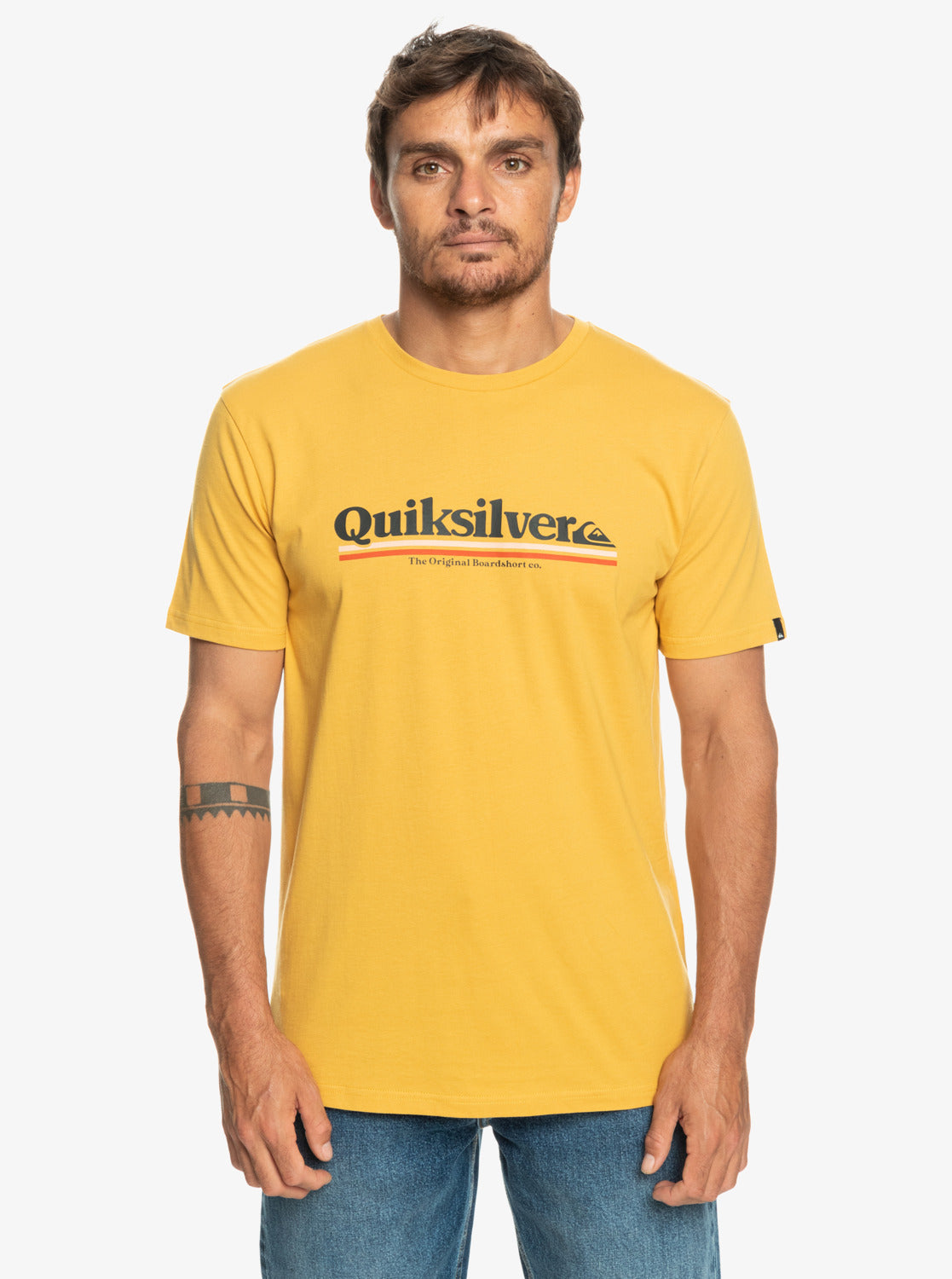 Quiksilver Between The Lines T-Shirt in Bright Gold
